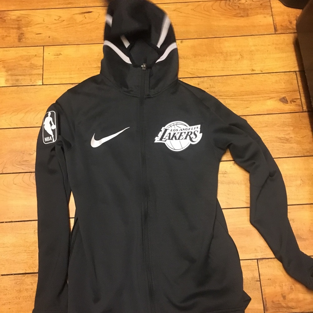 Men’s small/ kids large Nike laker warm up black
